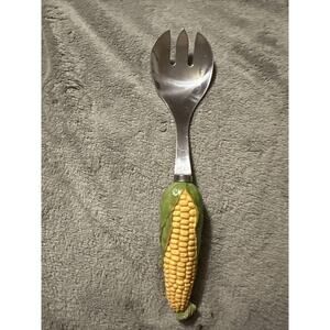 Corn On the Cob Serving Fork Stainless Steel China 10" X 2.5" Classy Country